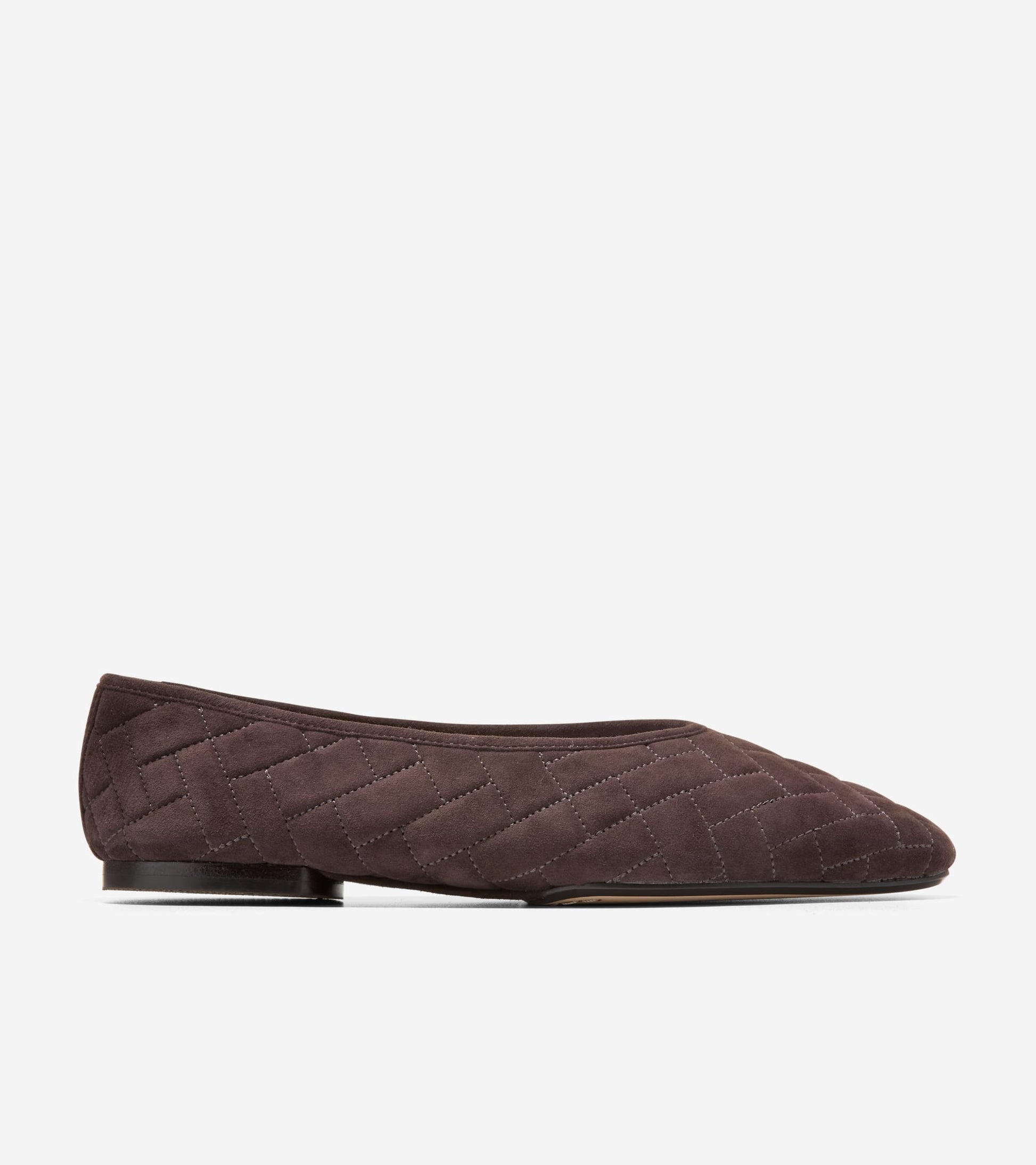 Women's Jasleen Quilted Ballet Flats-Dark Chocolate Quilted