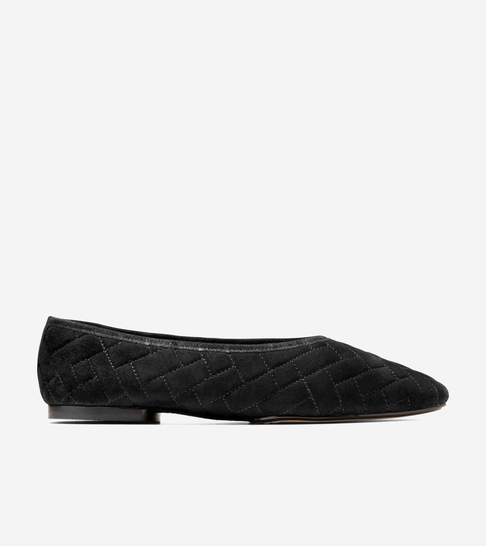 Women's Jasleen Quilted Ballet Flats-Black Quilted