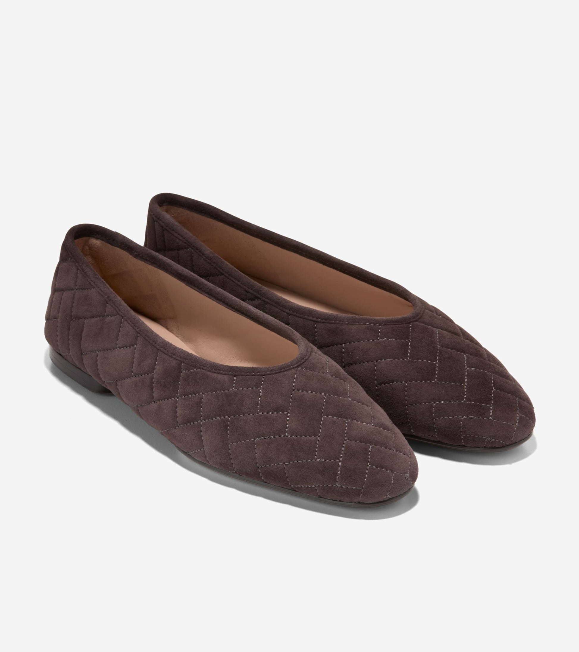 Women's Jasleen Quilted Ballet Flats-Dark Chocolate Quilted