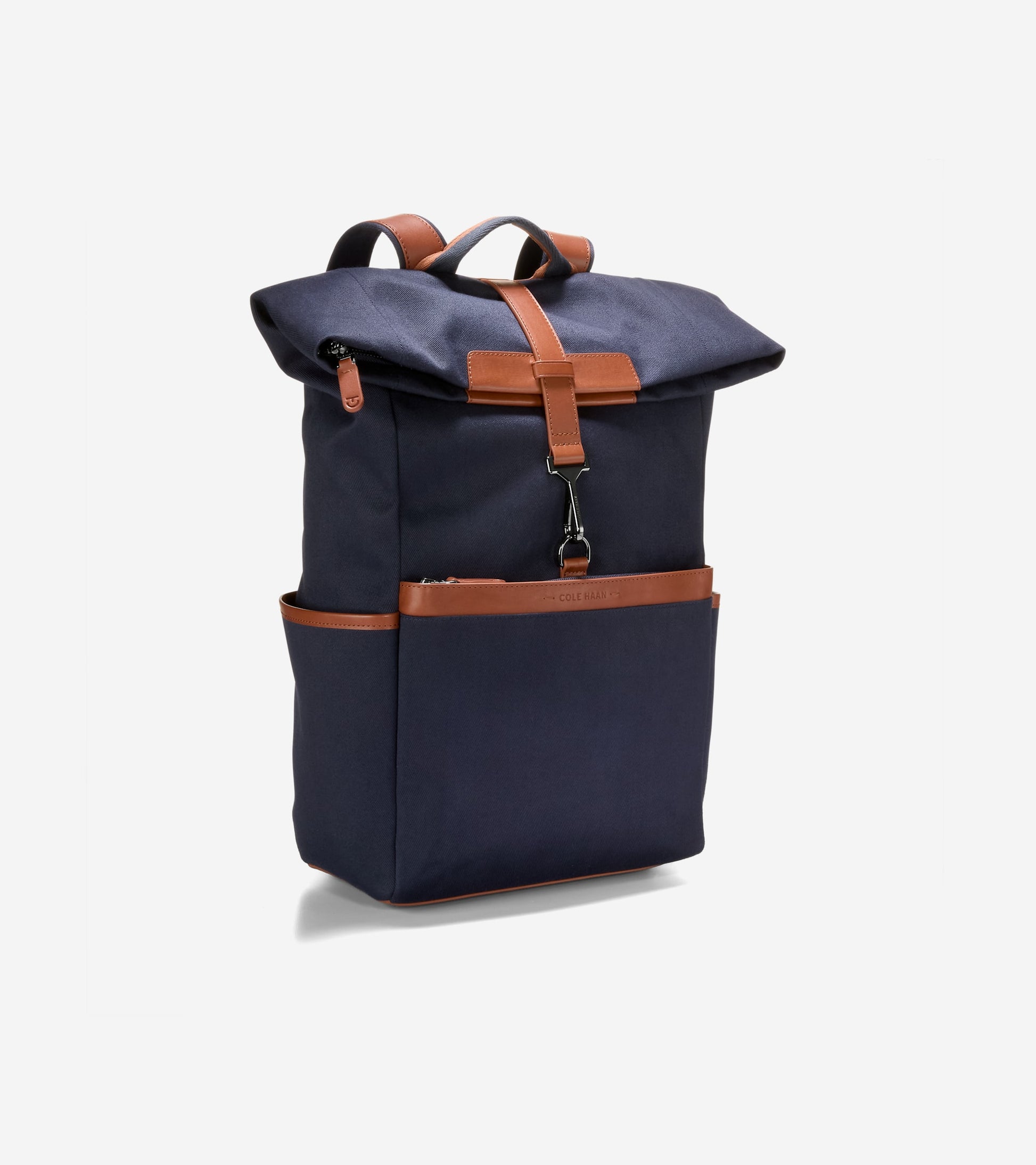 Men's Judson Brushed Twill Backpack-Midnight Moon-British Tan