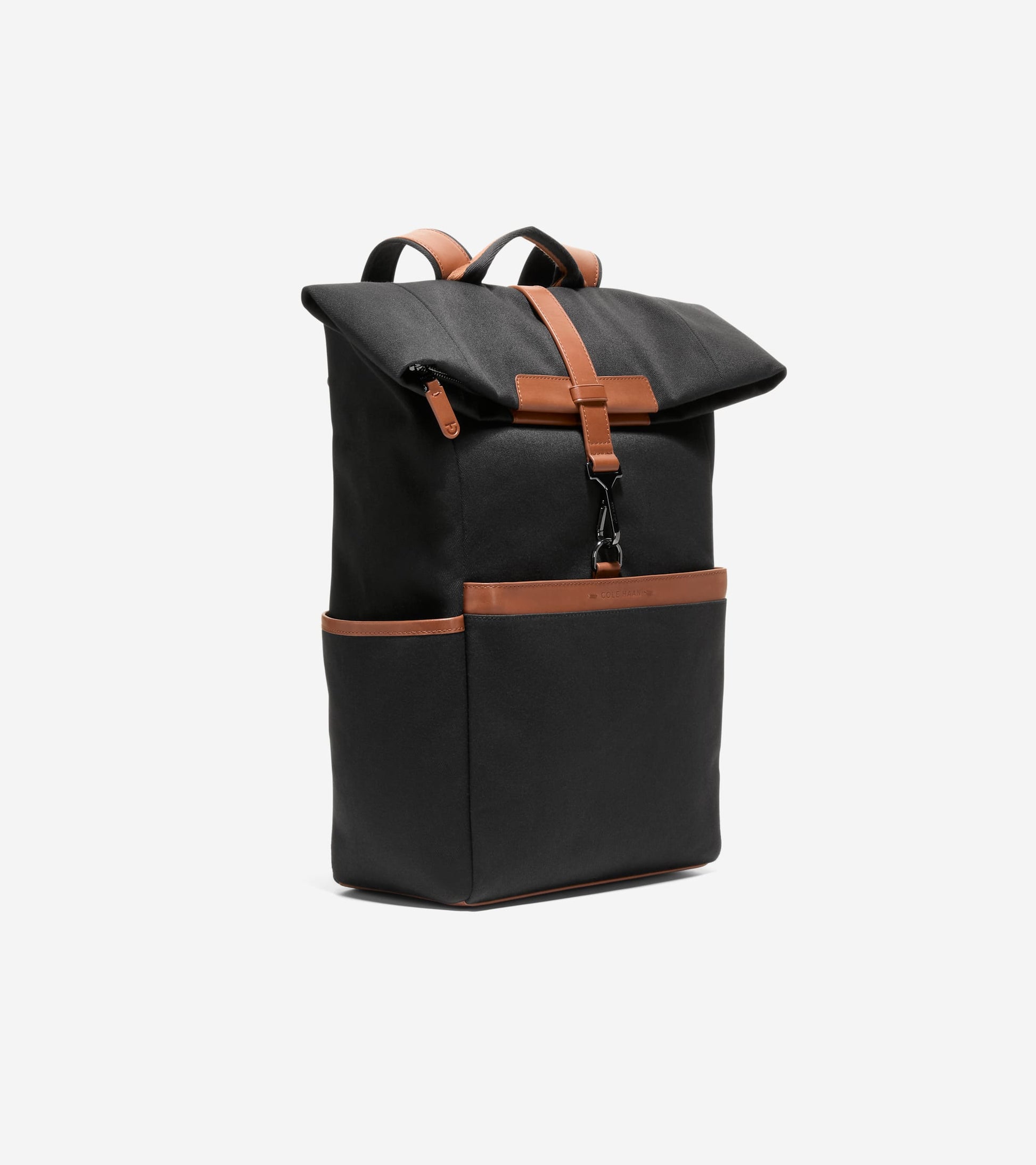 Men's Judson Brushed Twill Backpack-Black-New British Tan