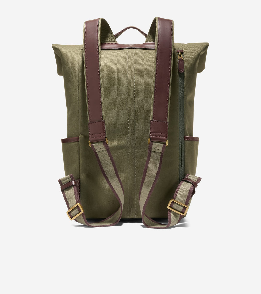 Men's Judson Brushed Twill Backpack-Olive Green-Madeira