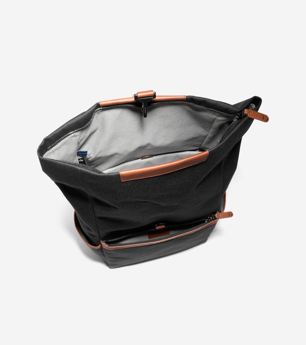 Men's Judson Brushed Twill Backpack-Black-New British Tan