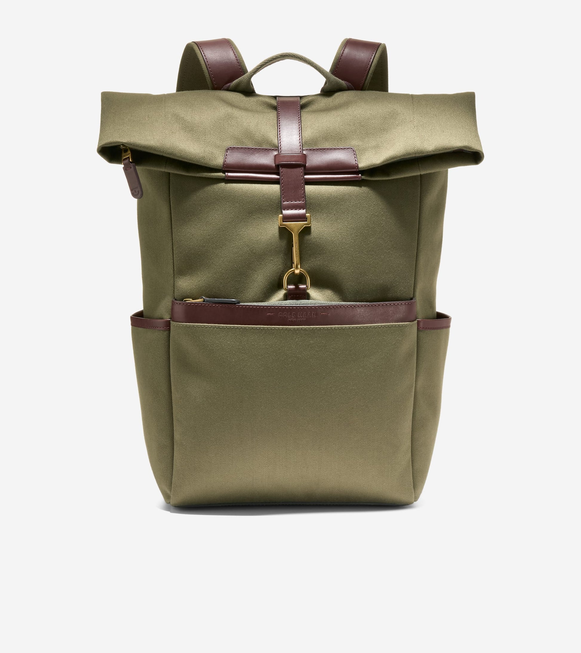 Men's Judson Brushed Twill Backpack-Olive Green-Madeira