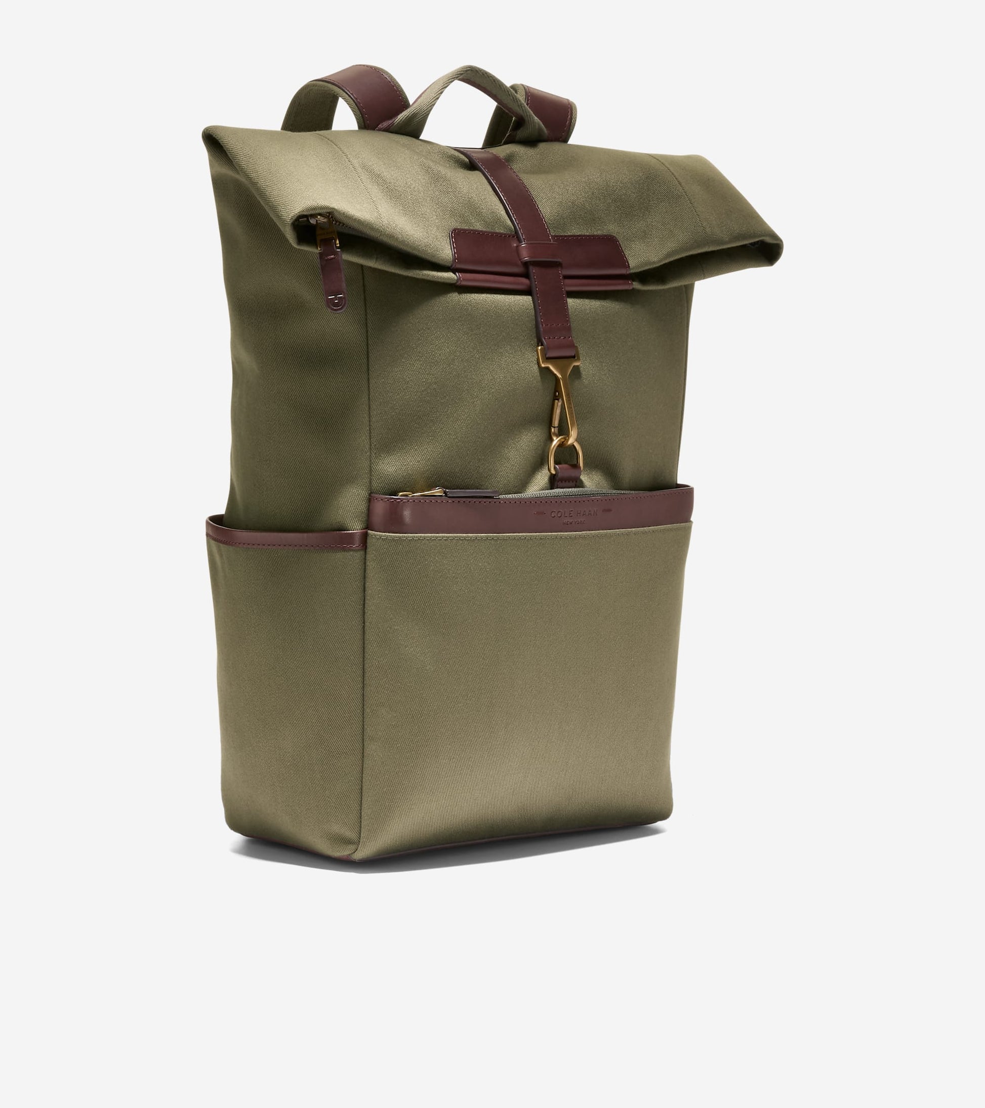 Men's Judson Brushed Twill Backpack-Olive Green-Madeira