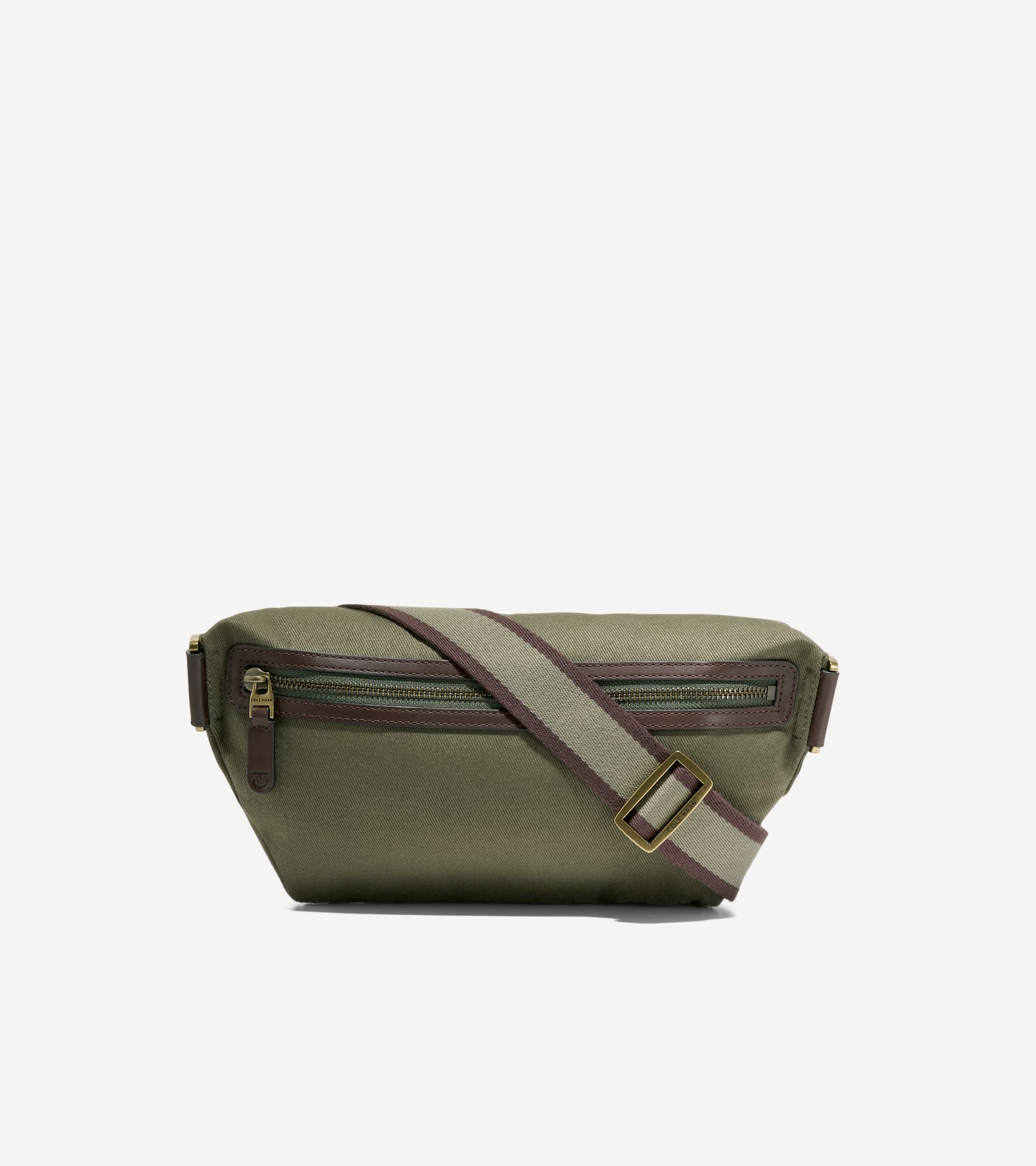 Men's Judson Brushed Twill Crossbody Bag-Olive Green-Madeira