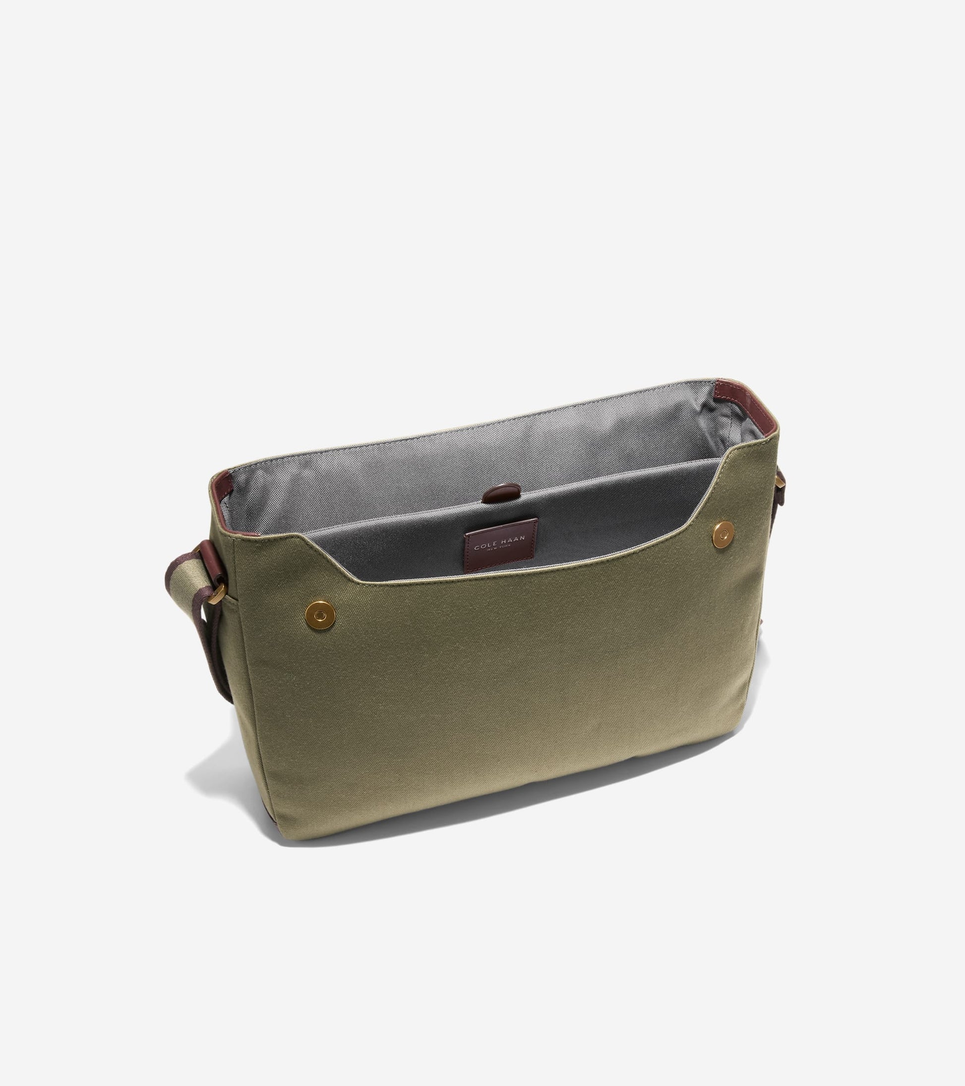 Men's Judson Brushed Twill Messenger Bag-Olive Green-Madeira