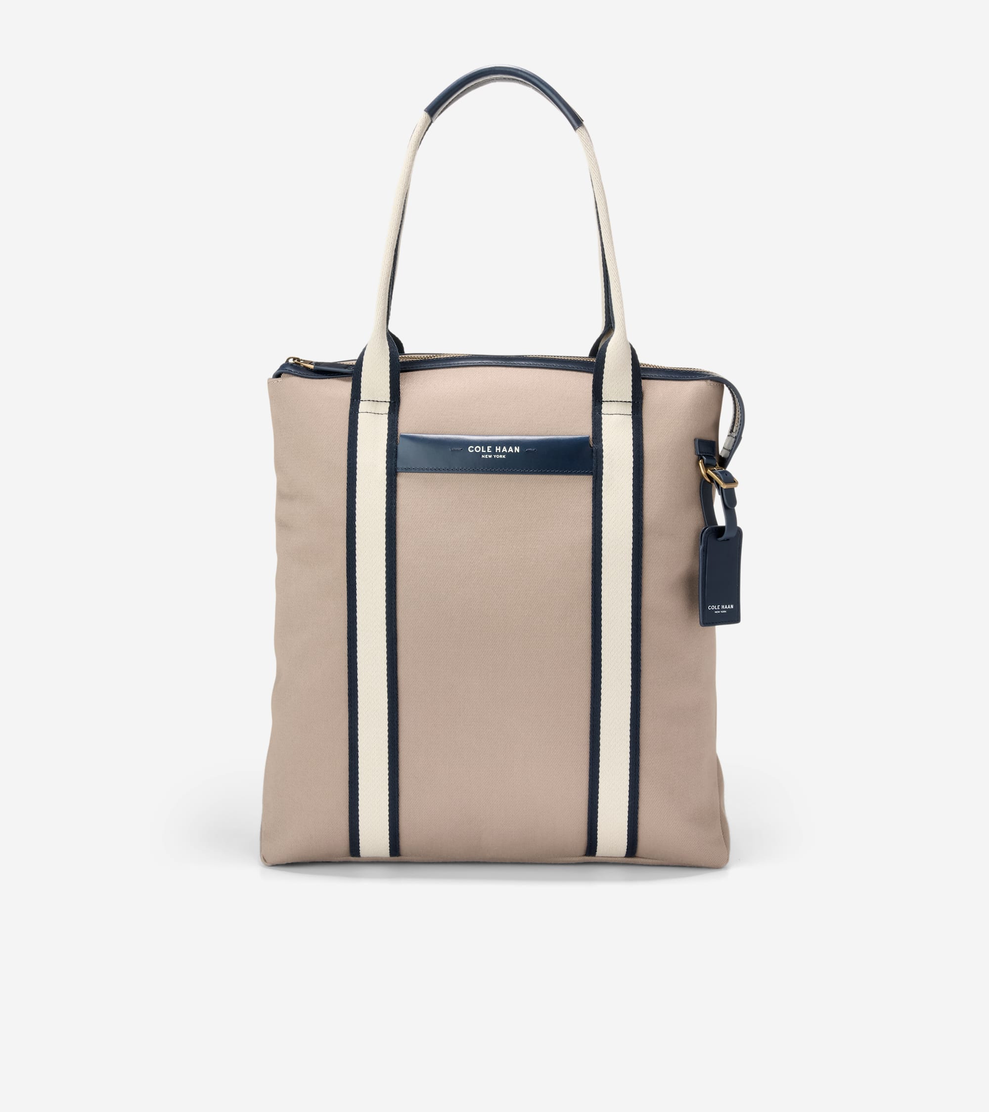 Men's Judson Brushed Twill North/South Tote Bag in Beige | Cole Haan