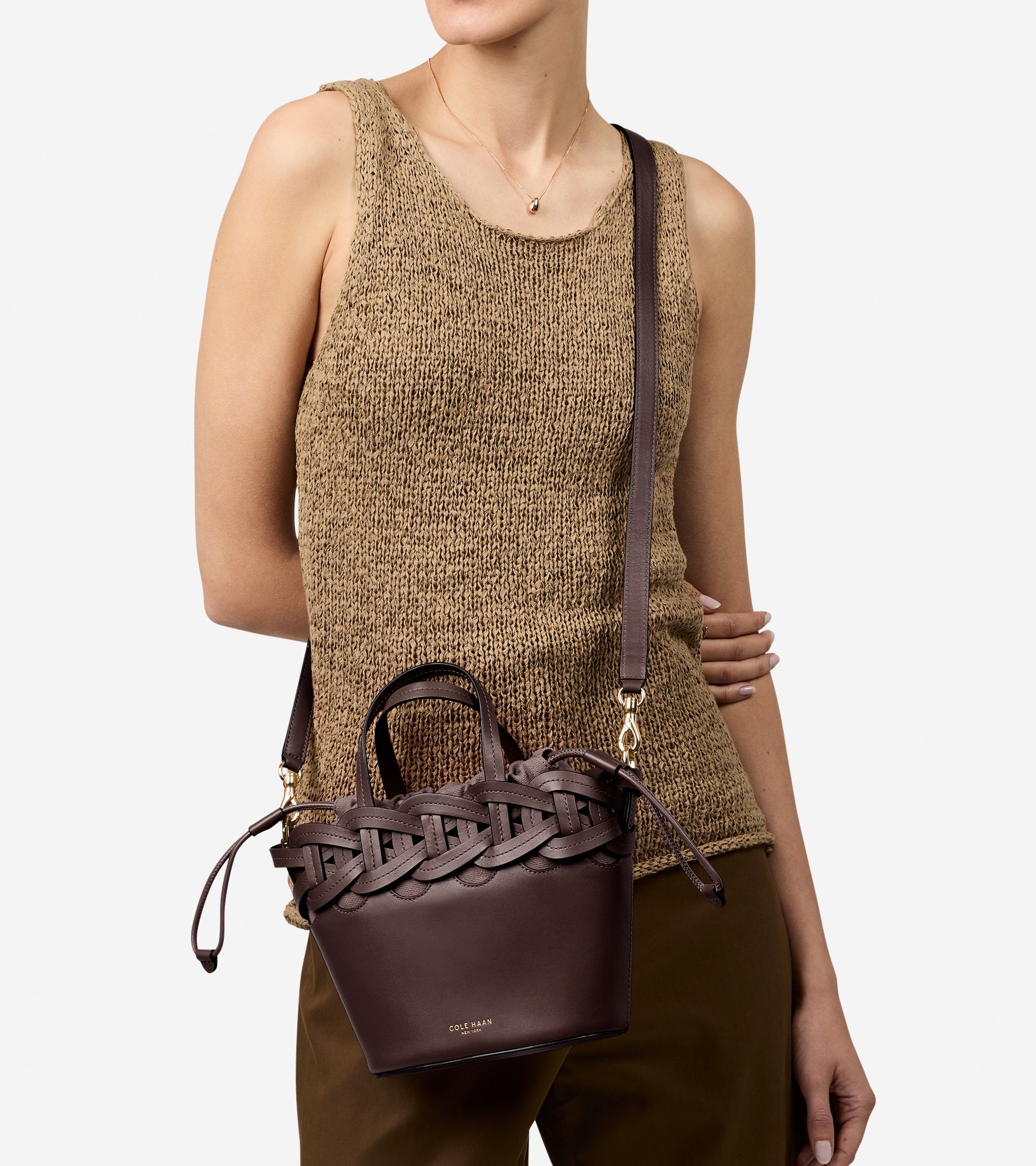 Women's Juliette Small Tote Crossbody Bag-Madeira Brown
