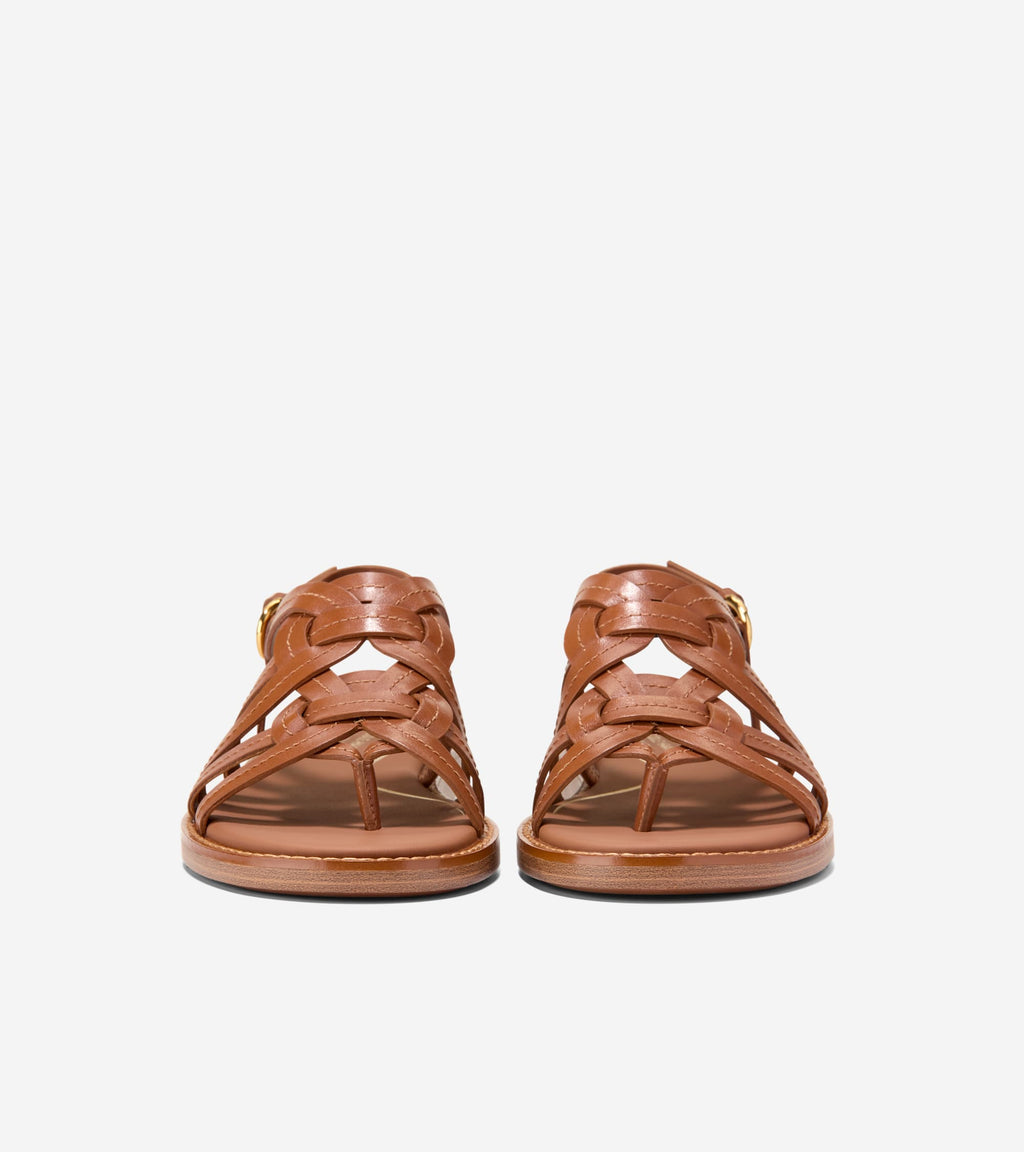 Women's Kami Interwoven Thong Sandals-British Tan