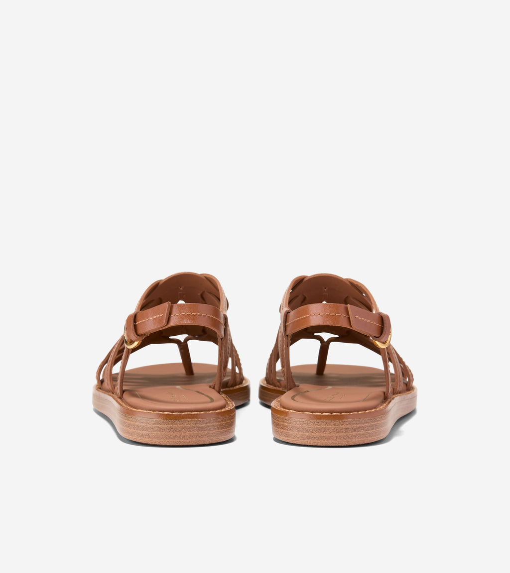 Women's Kami Interwoven Thong Sandals-British Tan