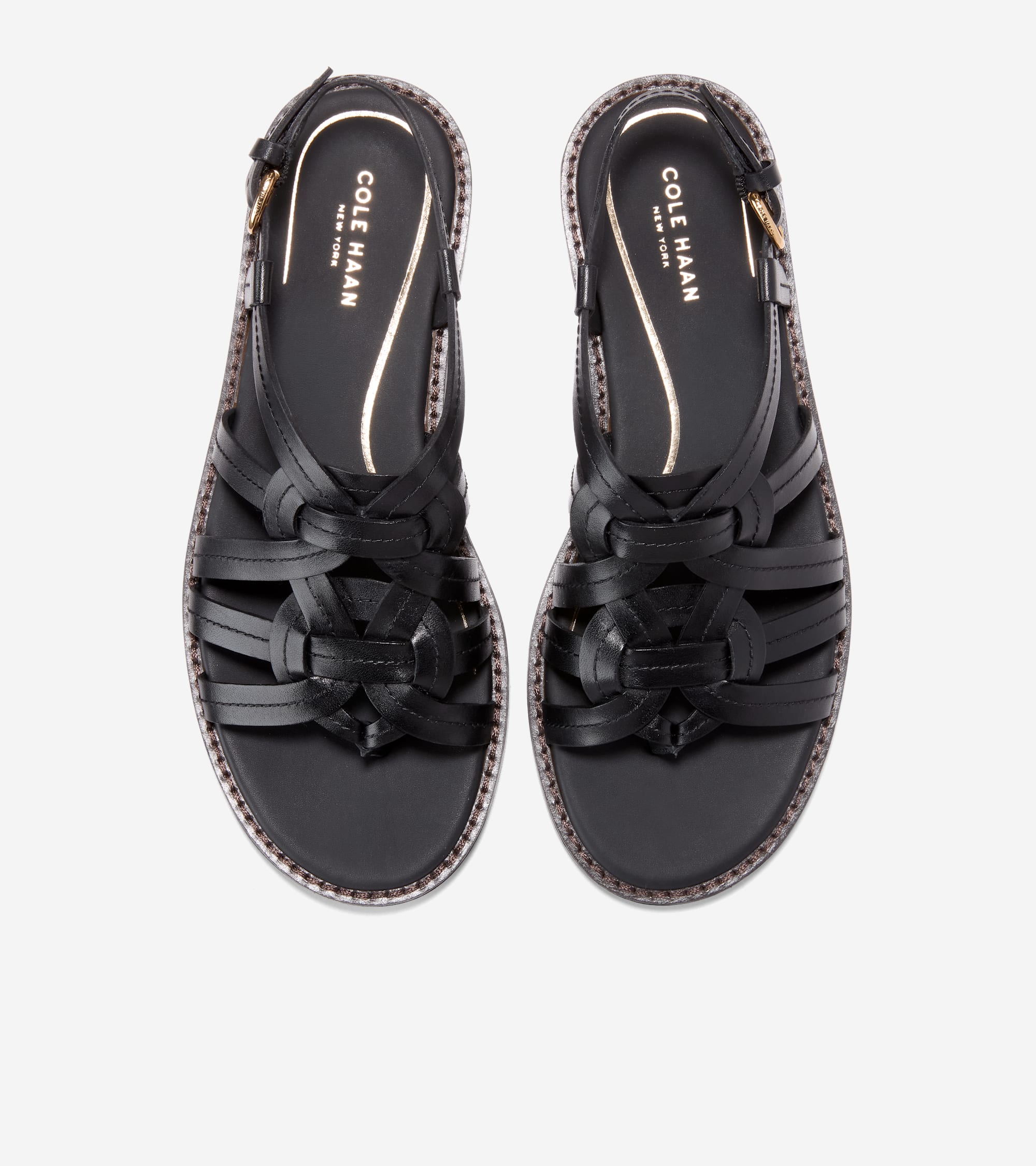 Women's Kami Interwoven Thong Sandals in Black | Cole Haan