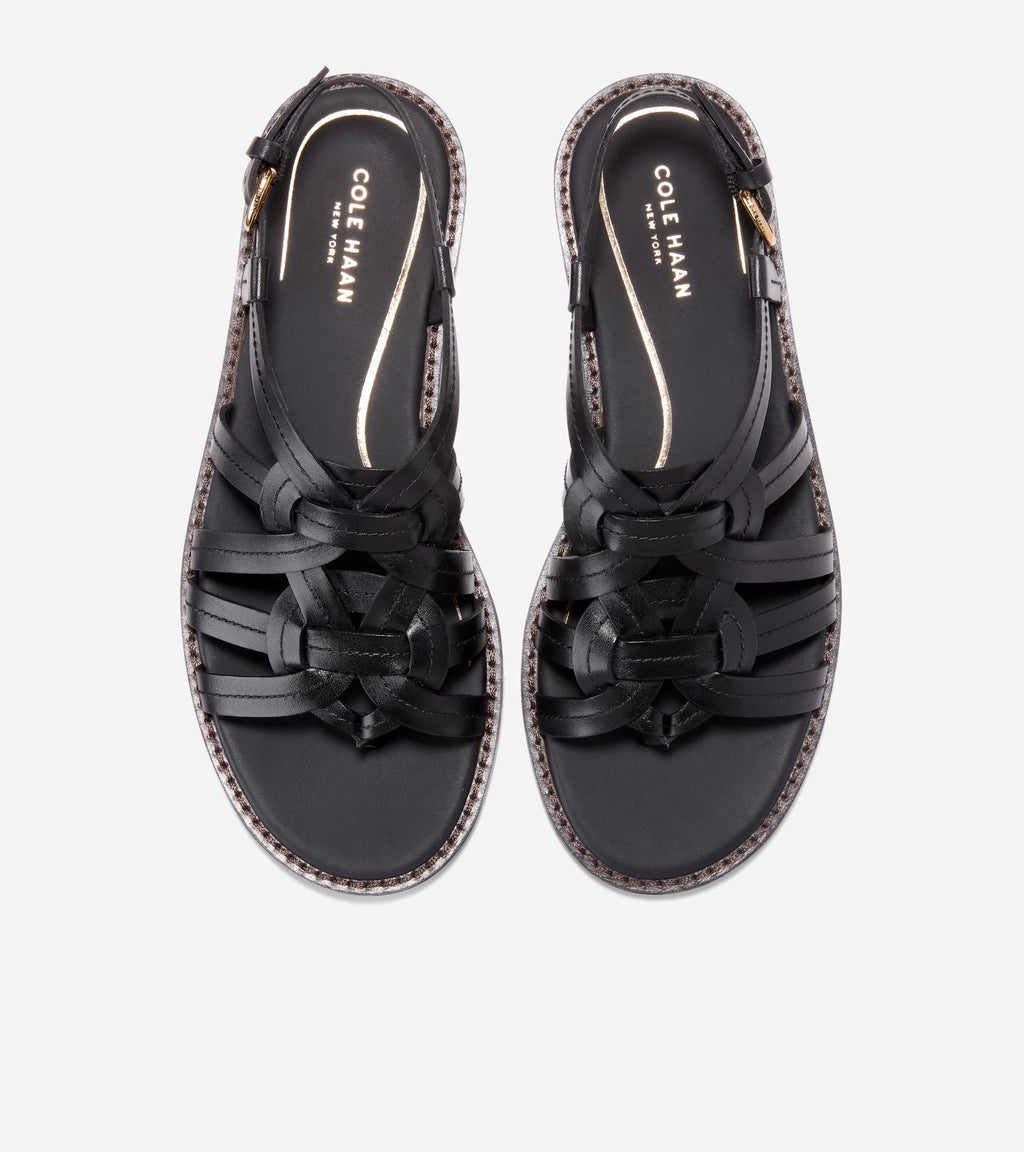 Women's Kami Interwoven Thong Sandals-Black