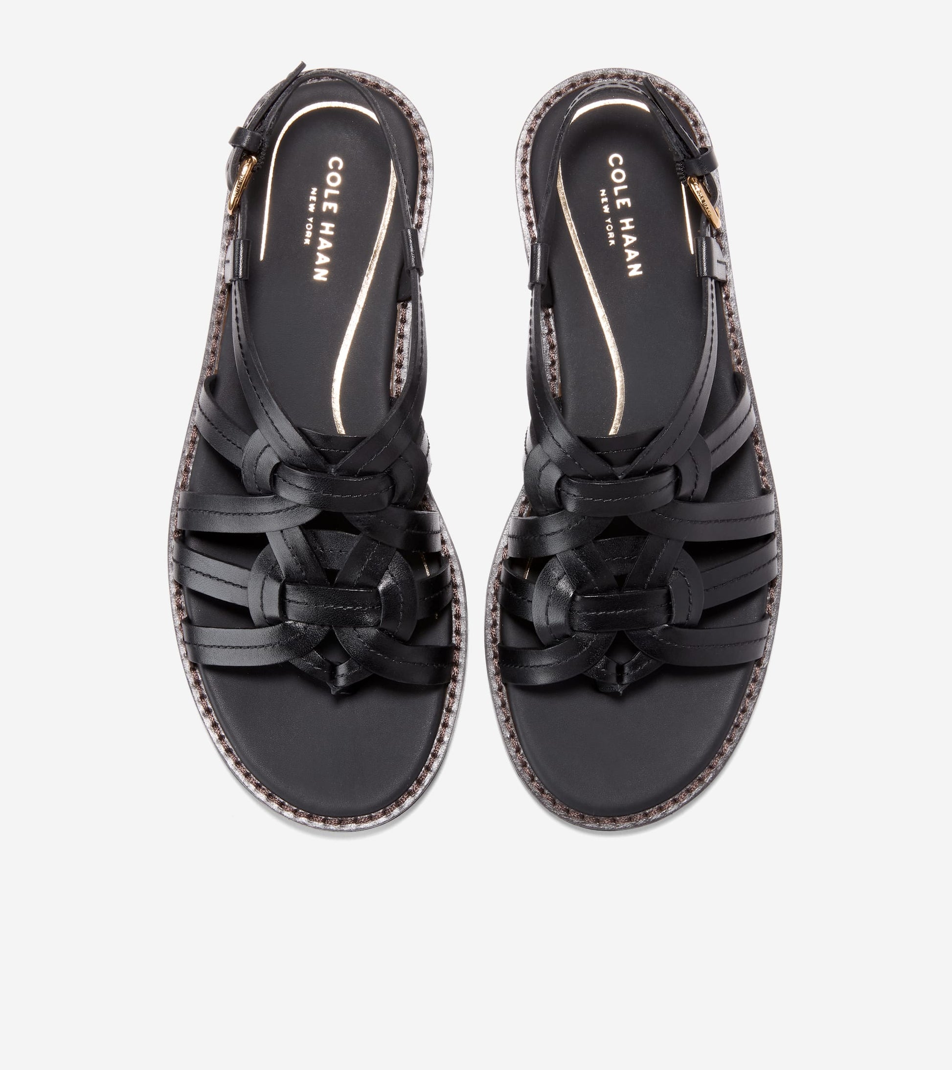 Women's Kami Interwoven Thong Sandals-Black