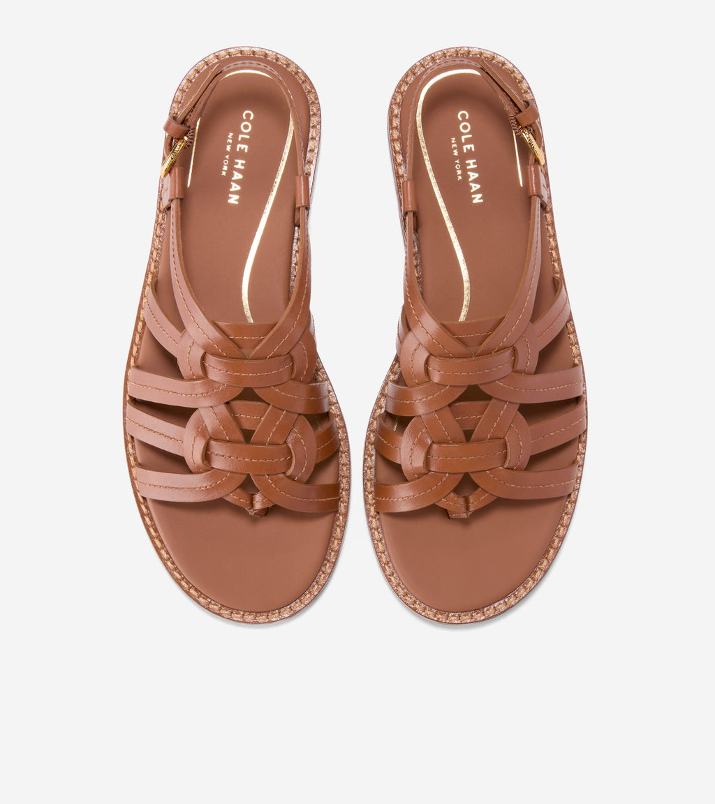 Women's Kami Interwoven Thong Sandals-British Tan