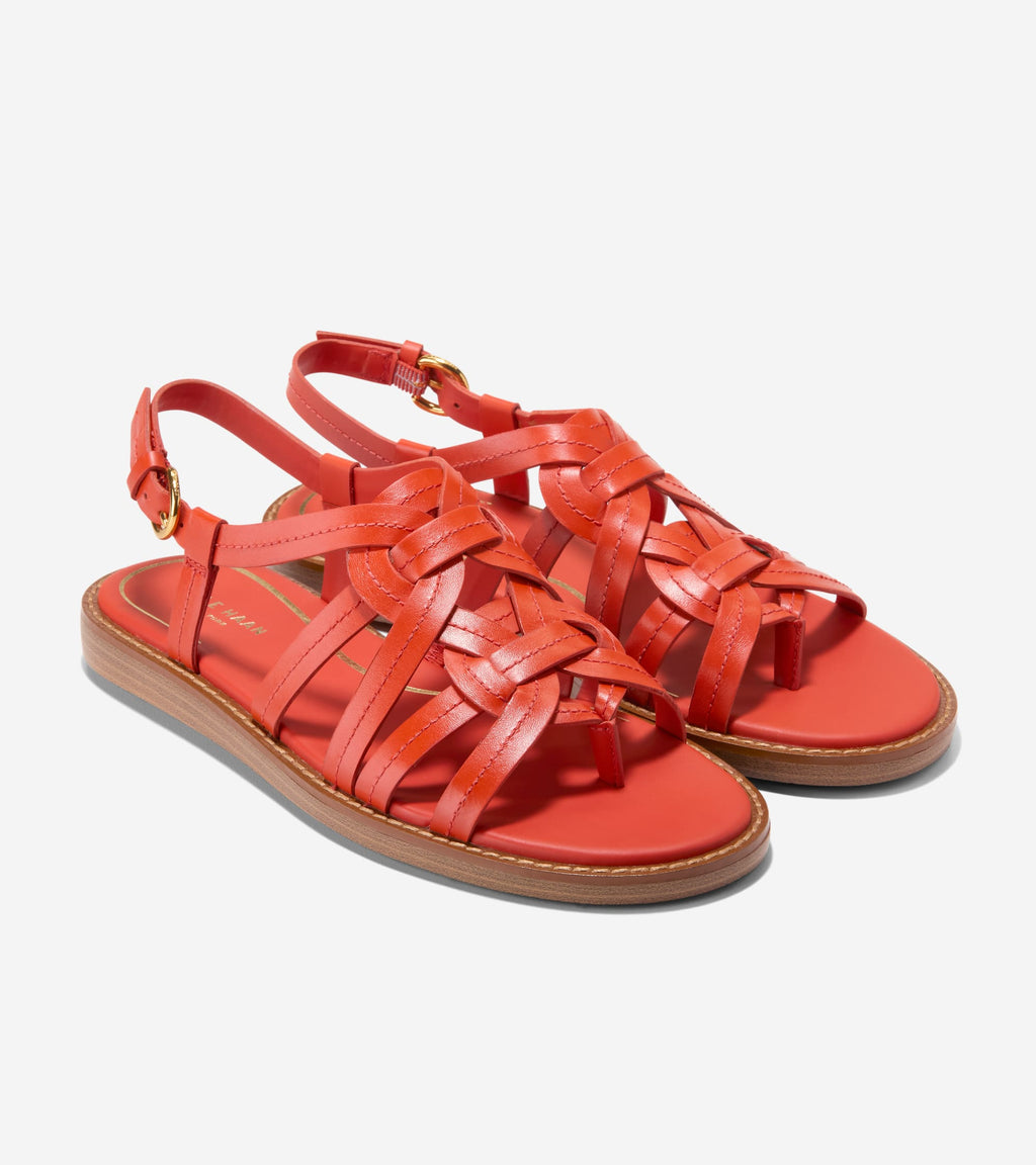 Women's Kami Interwoven Thong Sandals-Summer Fig