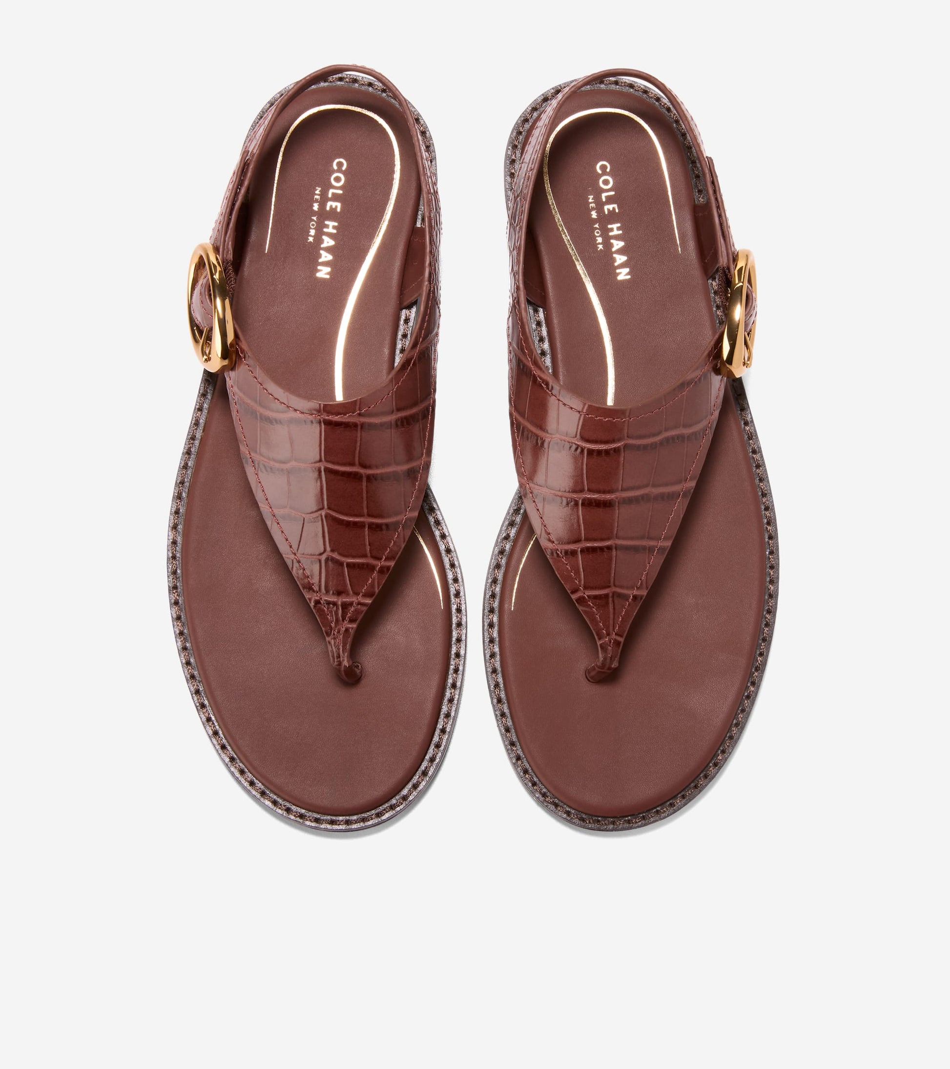 Women's Kami Thong Sandals-Mahogany Croc Print