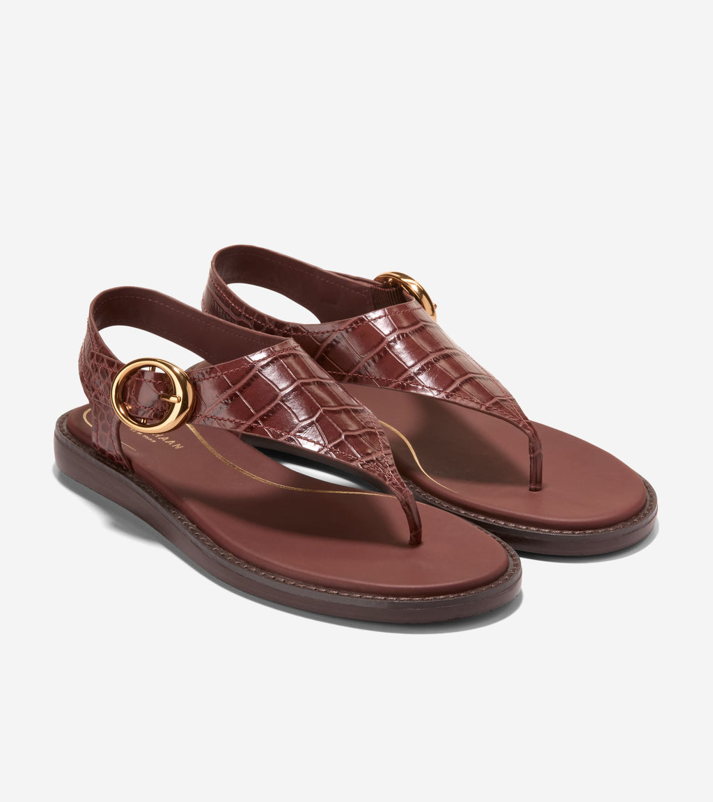 Women's Kami Thong Sandals-Mahogany Croc Print