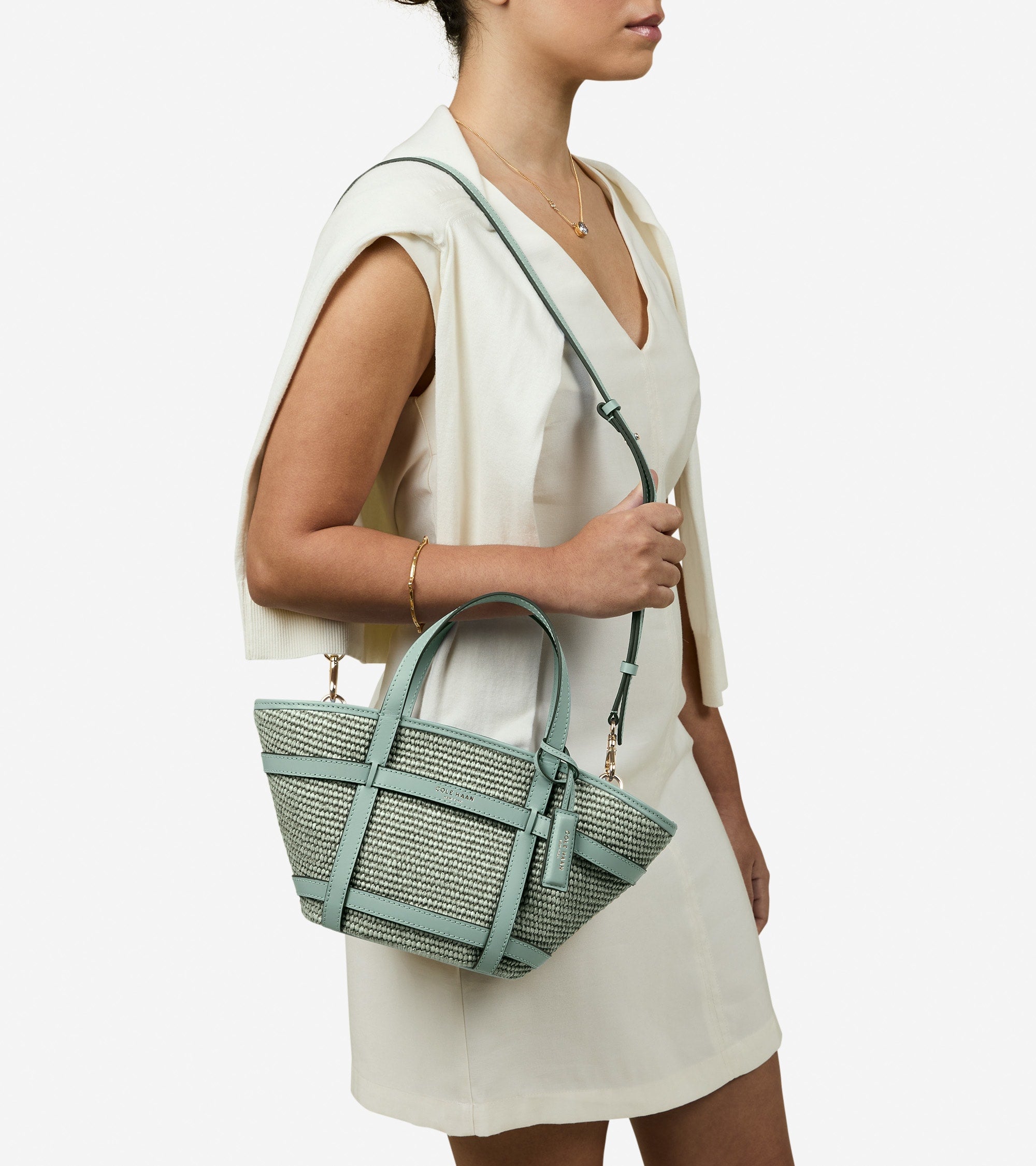 Women's Key West Tote Crossbody Bag in Green | Cole Haan