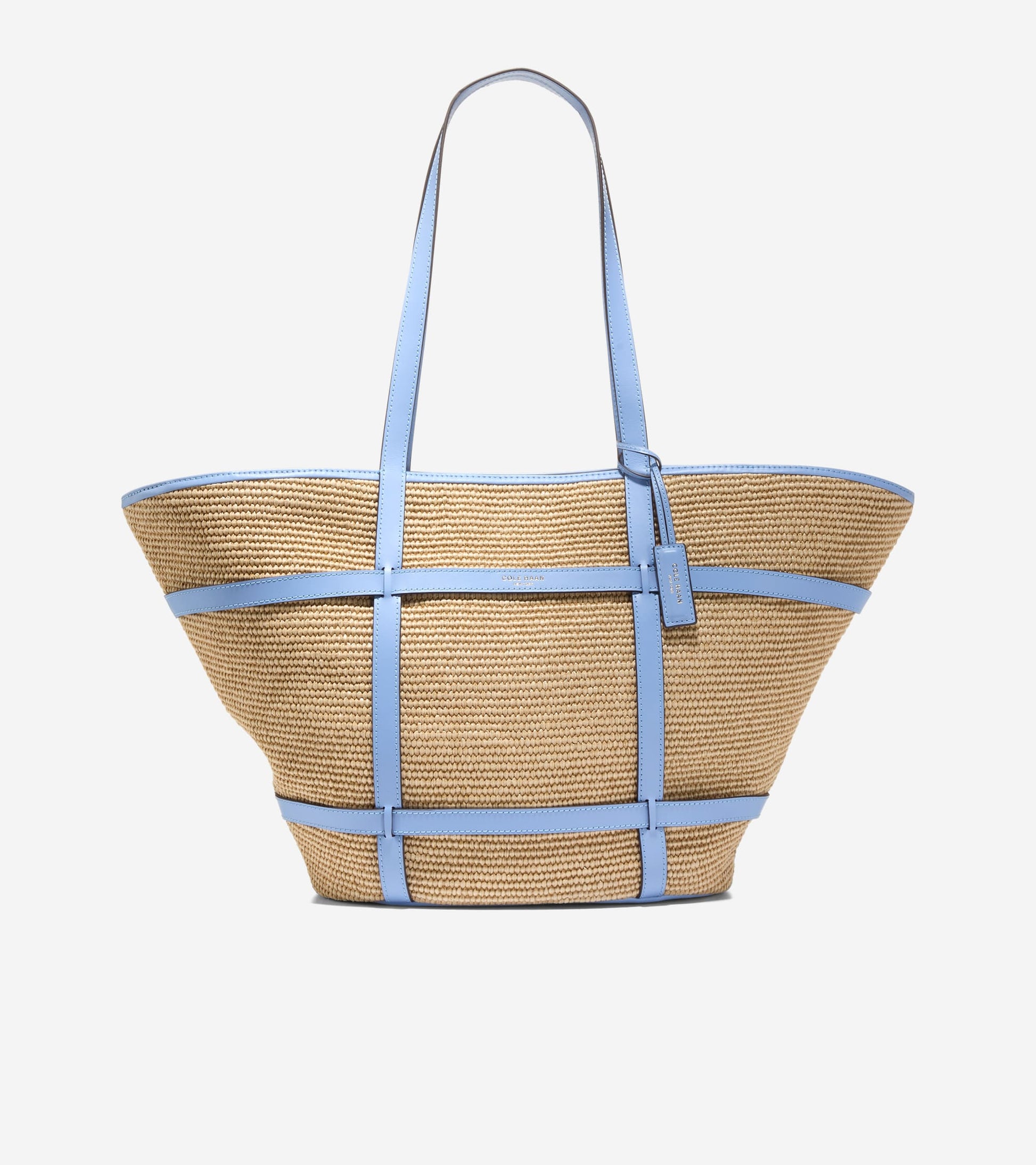 Women's Key West Tote Bag-Natural Raffia-Hydrangea
