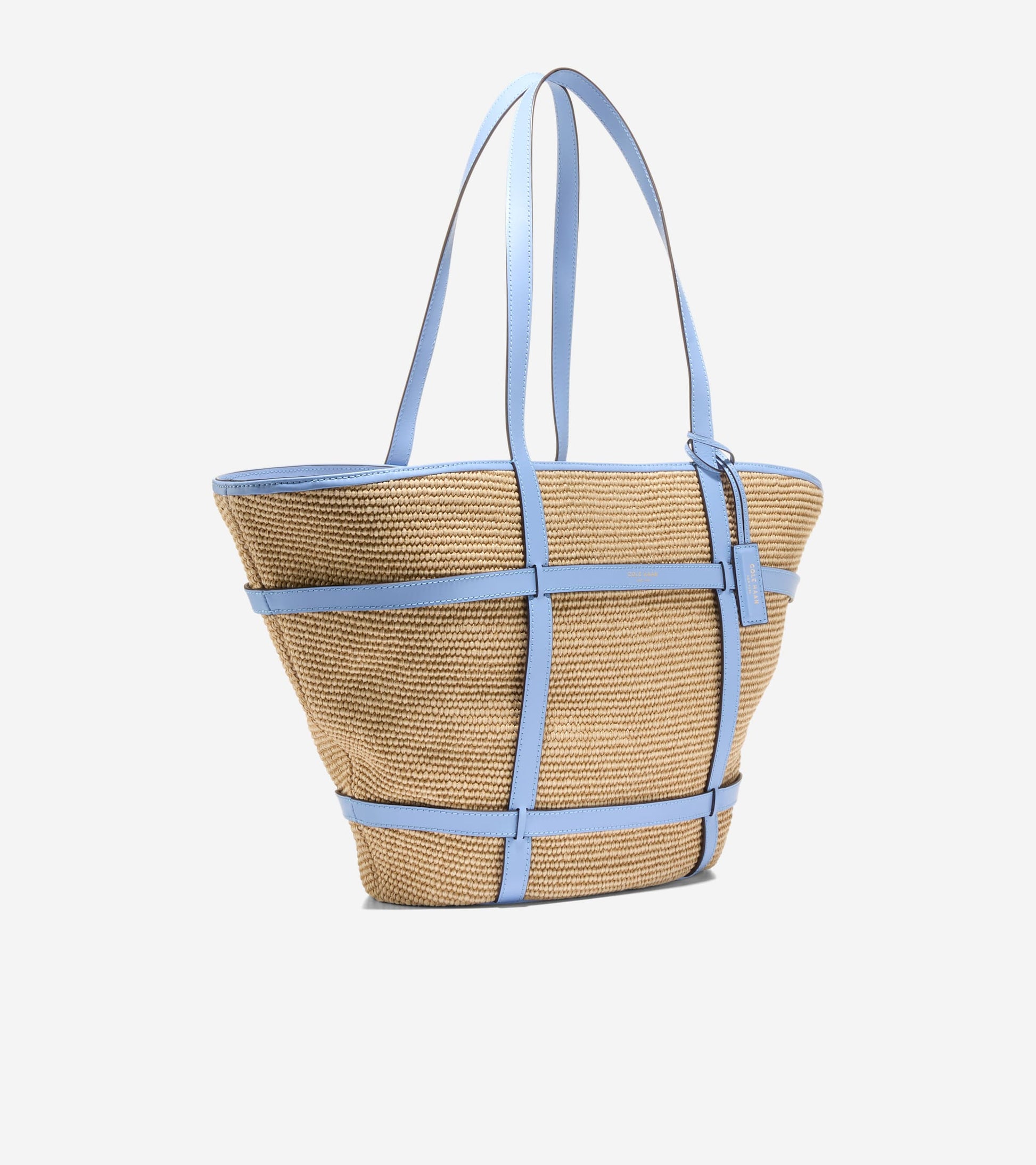 Women's Key West Tote Bag-Natural Raffia-Hydrangea