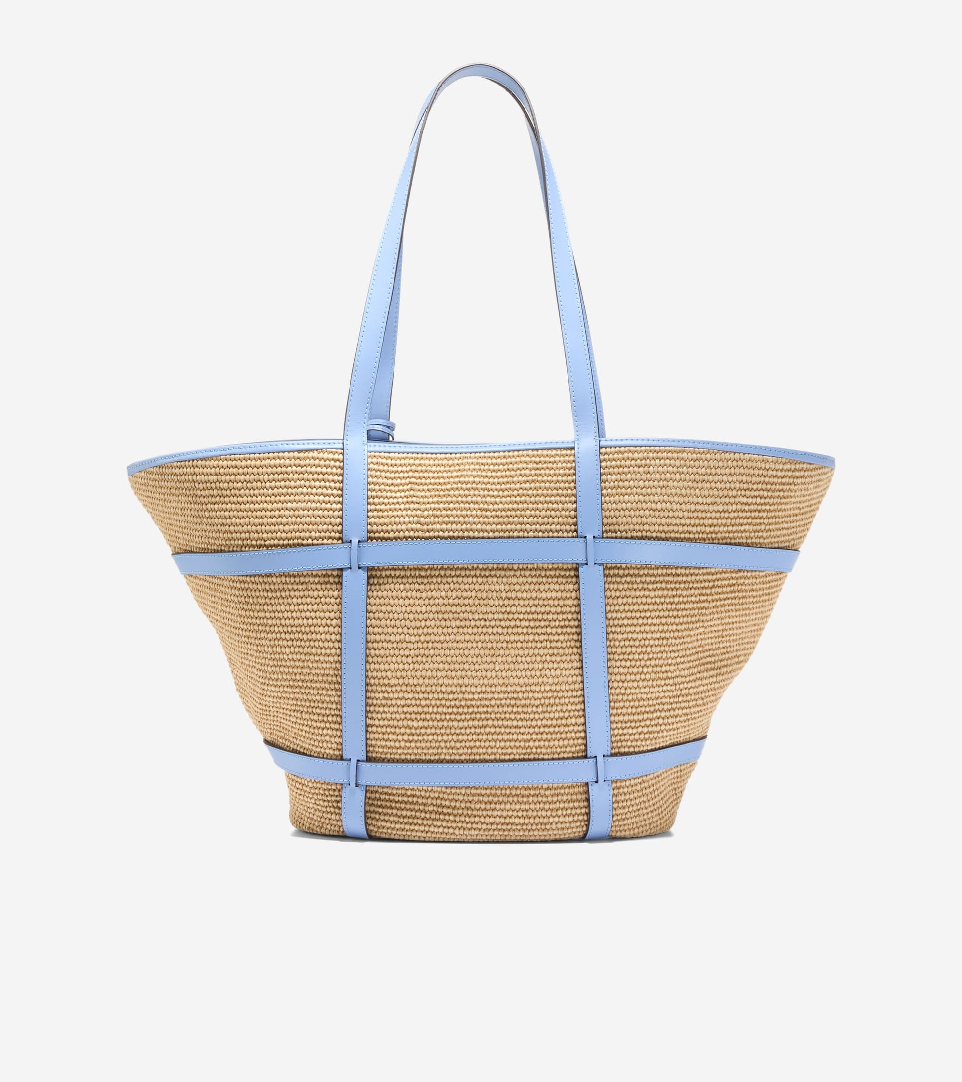 Women's Key West Tote Bag-Natural Raffia-Hydrangea