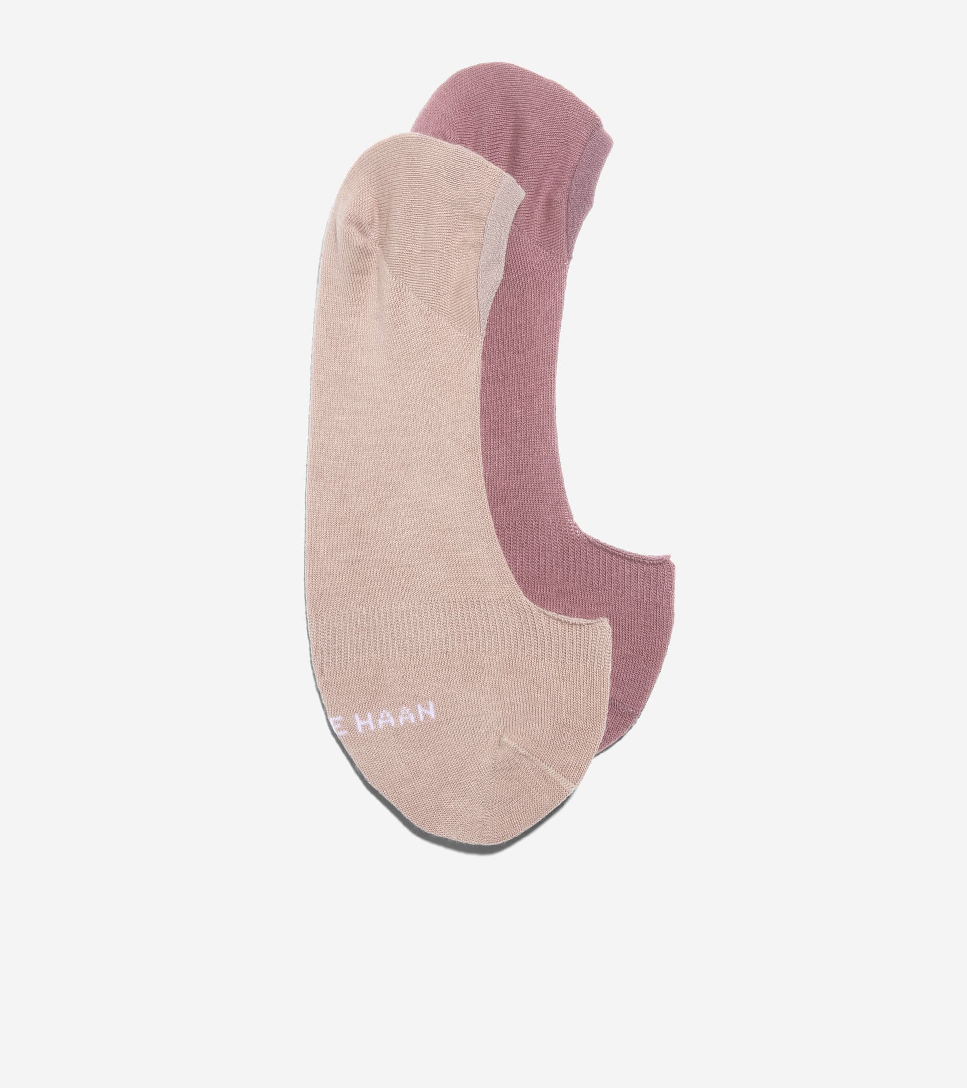 Women's Knit Ballet Liner 2-Pair Socks-Mauve Assorted
