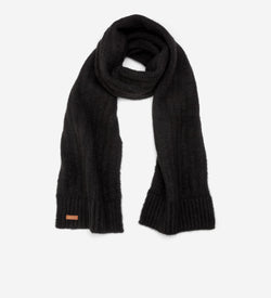 Women's Ladder Stitch Scarf-Caviar