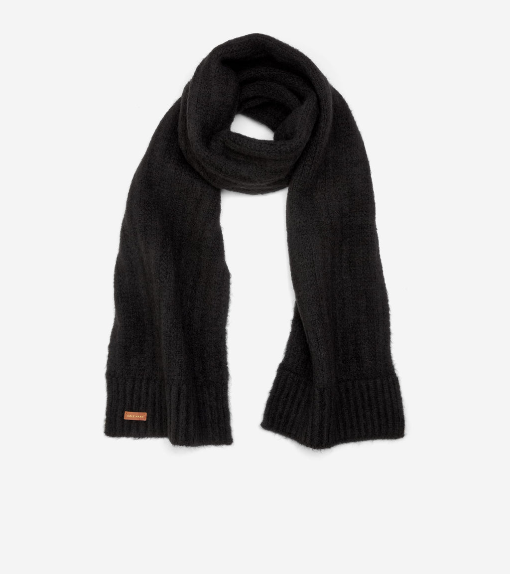 Women's Ladder Stitch Scarf-Caviar