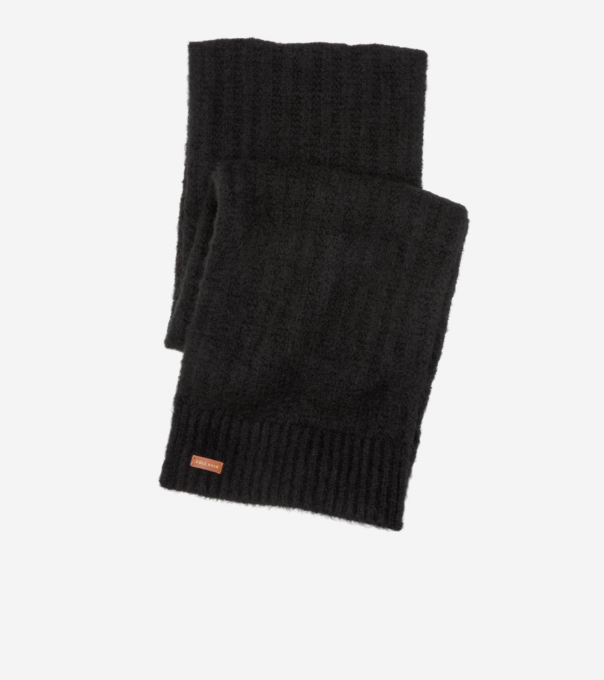 Women's Ladder Stitch Scarf-Caviar