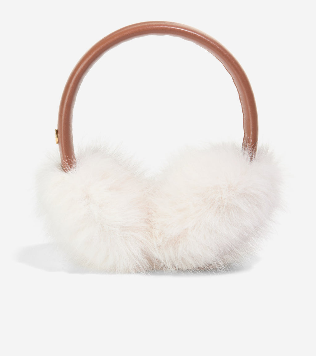 Women's Leather Earmuffs-British Tan