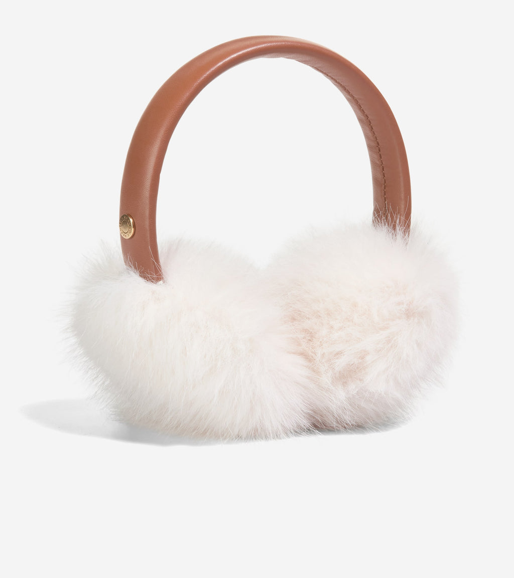 Women's Leather Earmuffs-British Tan