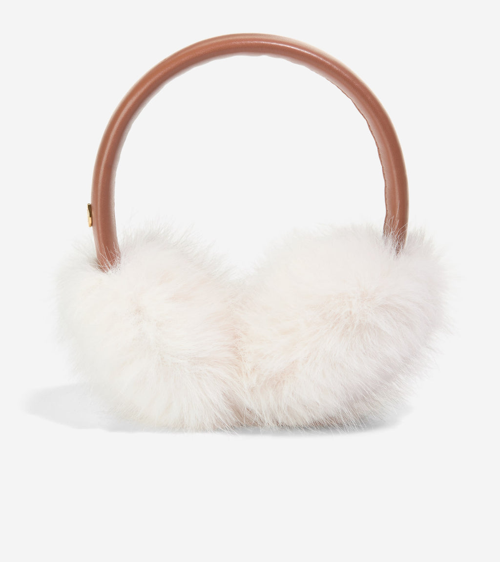 Women's Leather Earmuffs-British Tan