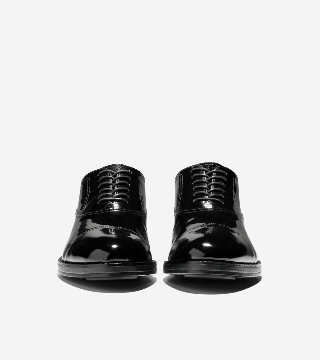 Men's Ledley Grand Cap Toe Oxfords-Black Patent-Black