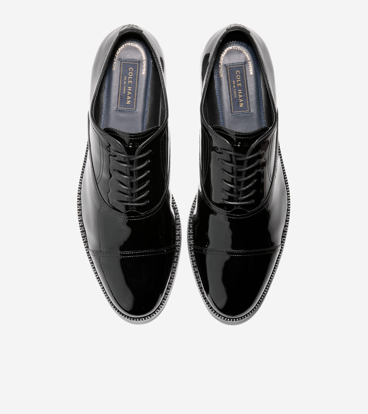 Men's Ledley Grand Cap Toe Oxfords-Black Patent-Black
