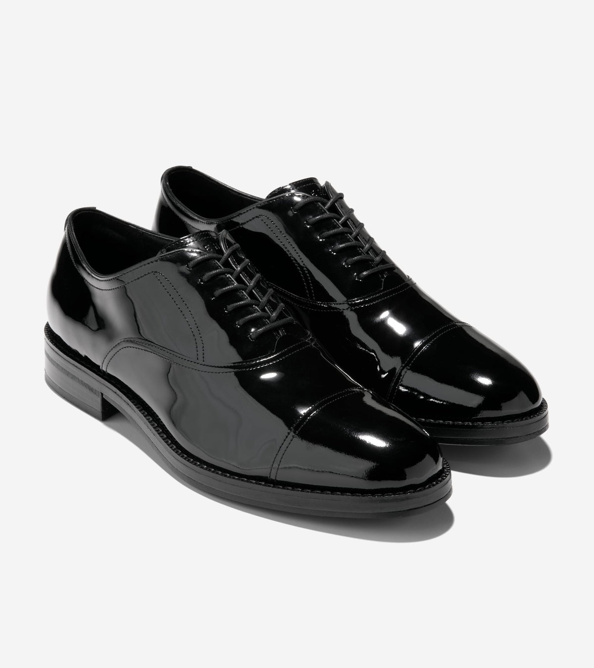Men's Ledley Grand Cap Toe Oxfords-Black Patent-Black