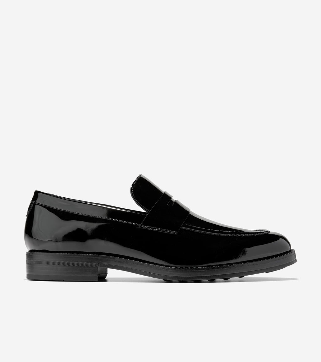 Men's Ledley Grand Penny Loafers-Black Patent-Black