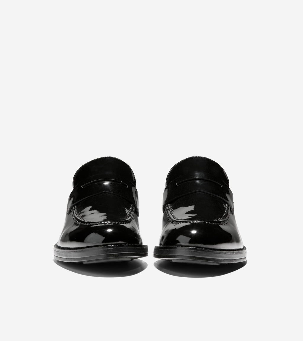 Men's Ledley Grand Penny Loafers-Black Patent-Black