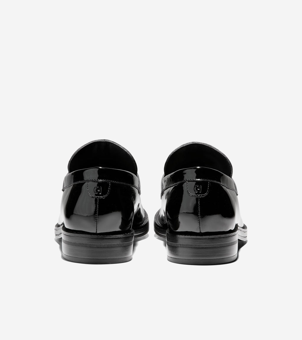 Men's Ledley Grand Penny Loafers-Black Patent-Black