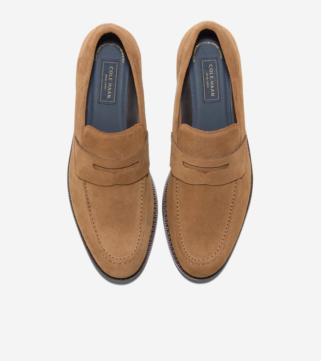 Men's Ledley Grand Penny Loafers-Spiced Brown-Dark Natural