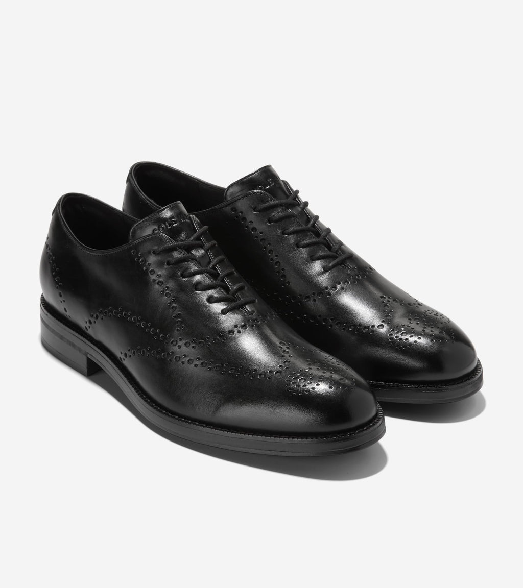 Men's Ledley Grand Brogue Wingtip Oxfords-Black