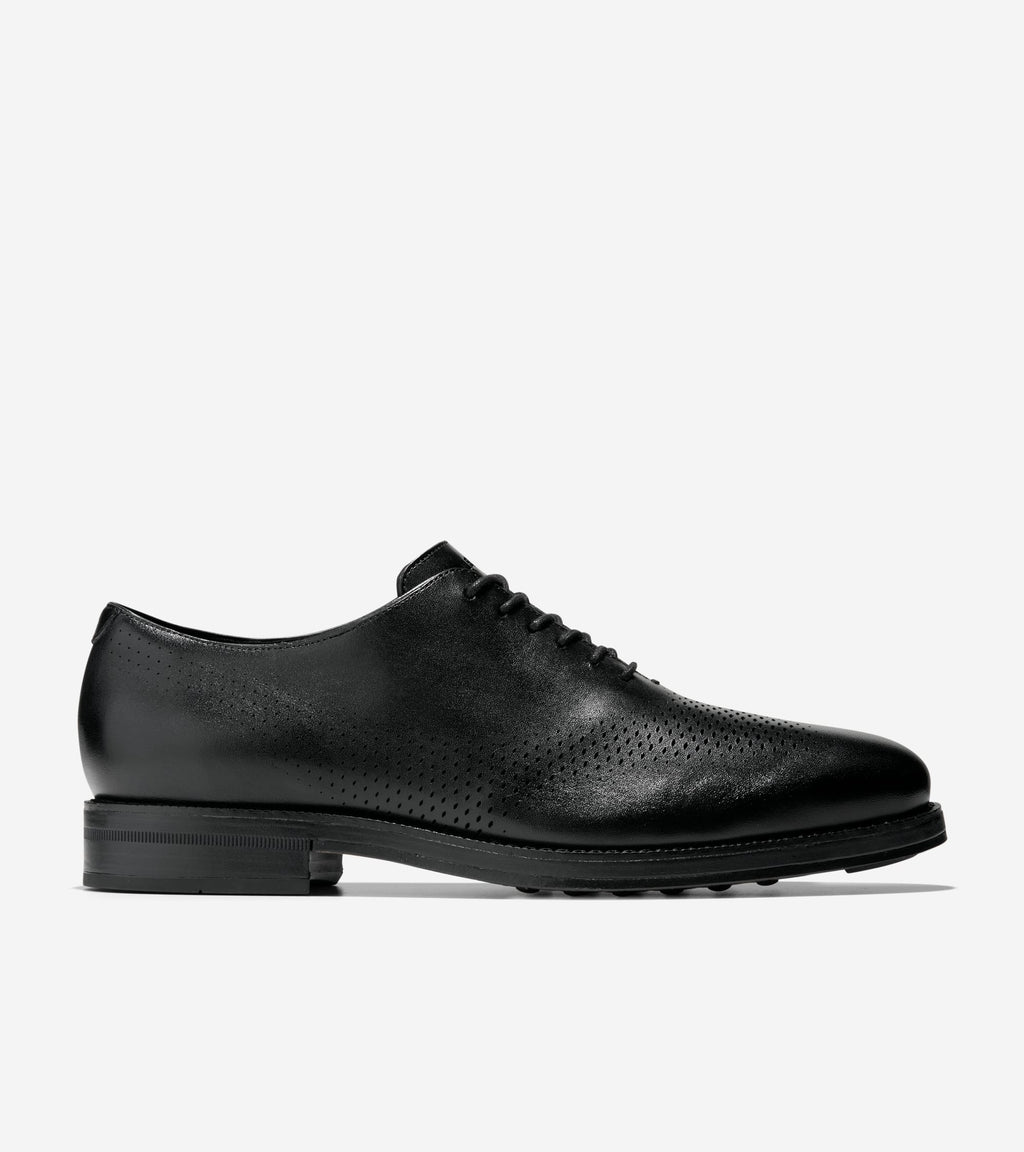 Men's Ledley Grand Flexcraft Laser Wingtip Oxfords-Black