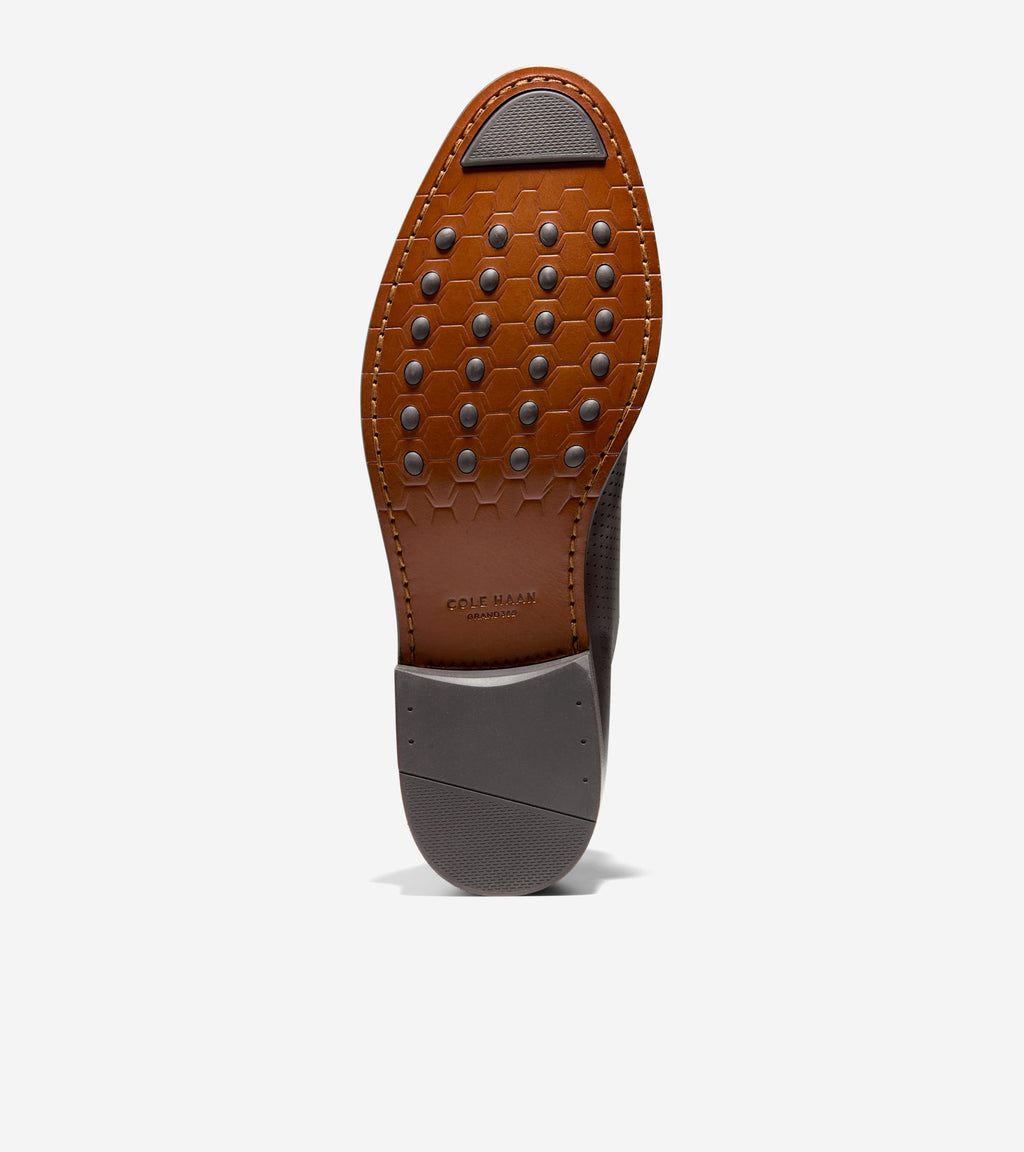 Men's Ledley Grand Flexcraft Laser Wingtip Oxfords-Dark Chocolate-Dark Brown