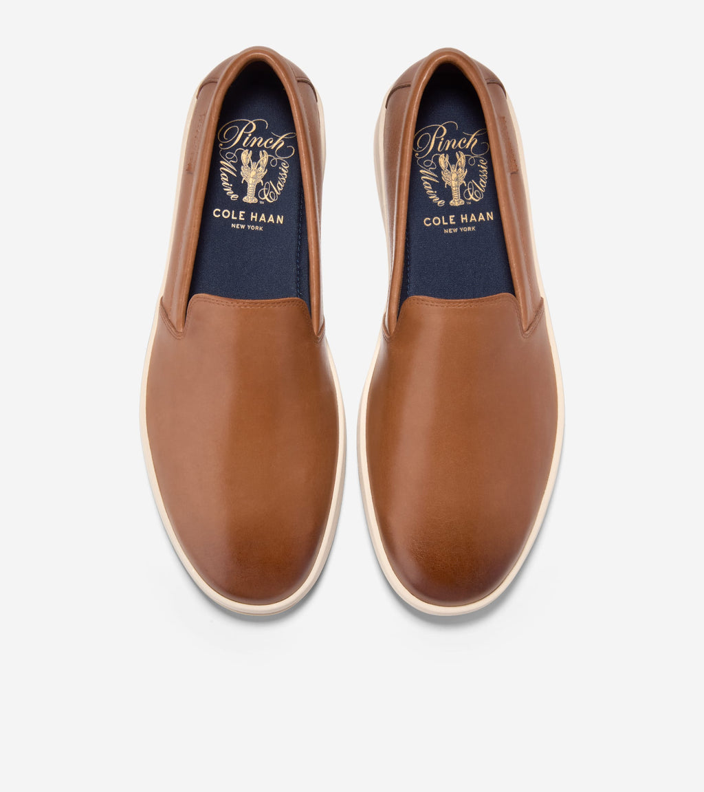 Men's Long-Weekender Slip-On Loafers-British Tan-Angora