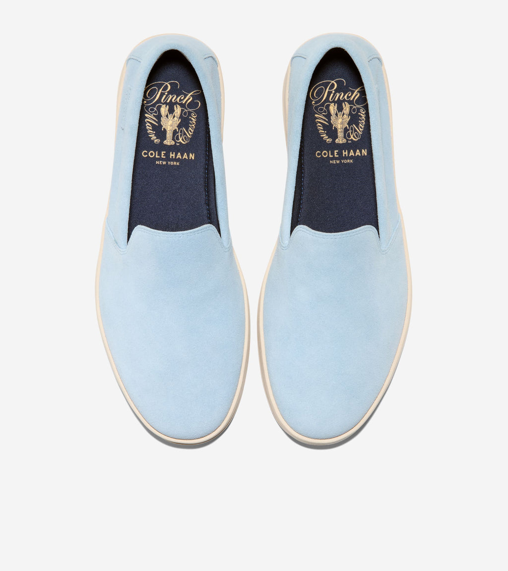 Men's Long-Weekender Slip-On Loafers-Dusty Blue-Angora