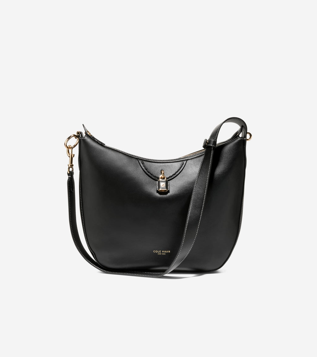 Women's Lockheart Hobo Bag-Black