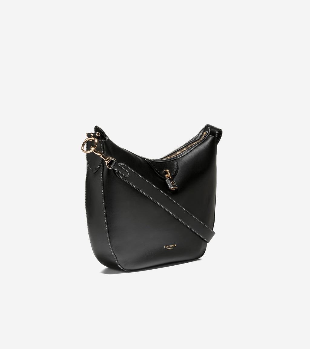 Women's Lockheart Hobo Bag-Black