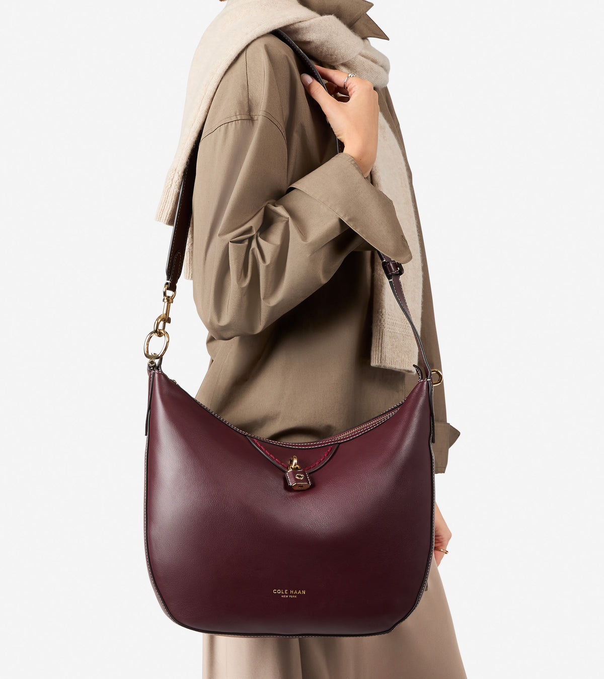 Women's Lockheart Hobo Bag-Bloodstone