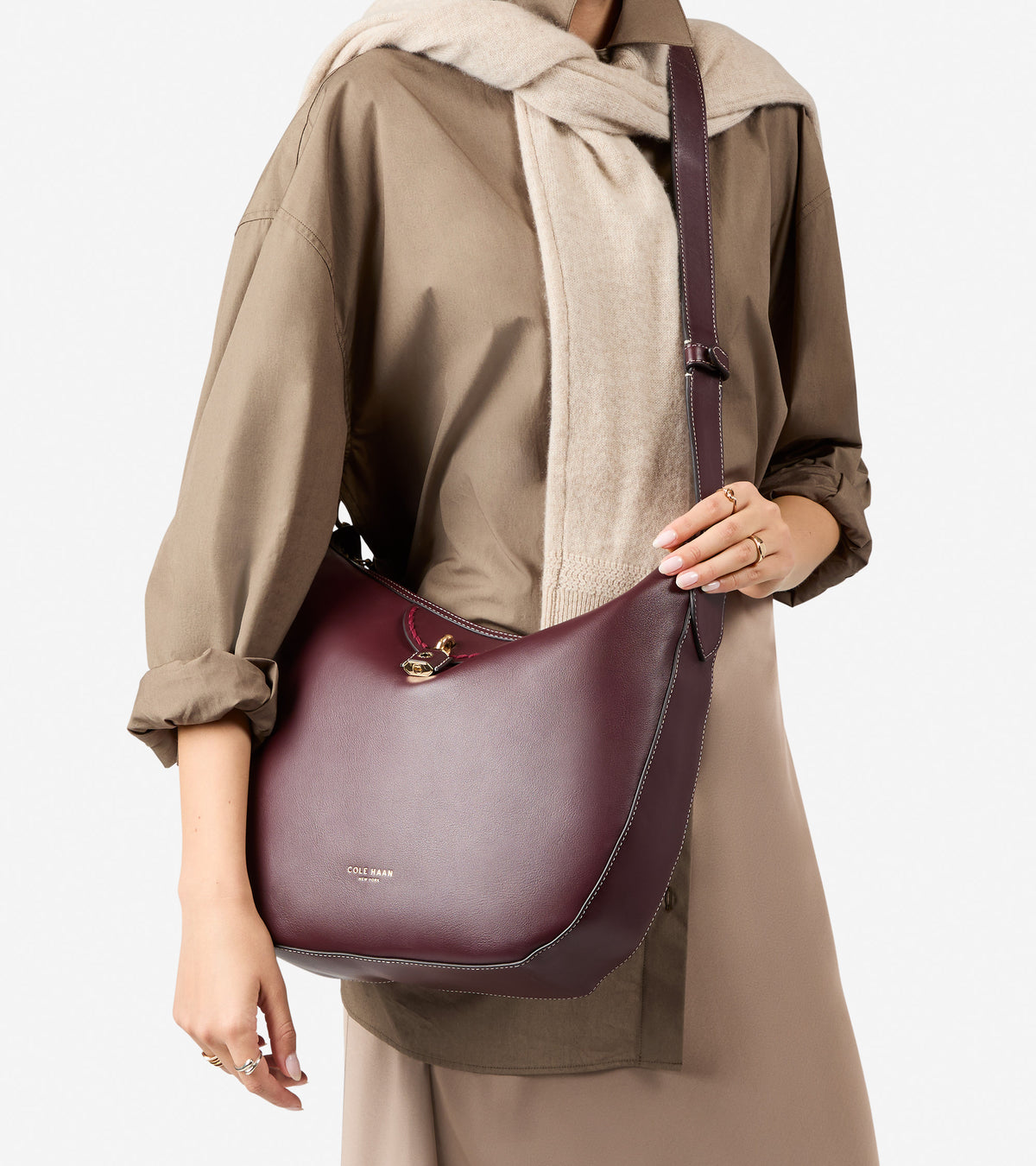 Women's Lockheart Hobo Bag-Bloodstone