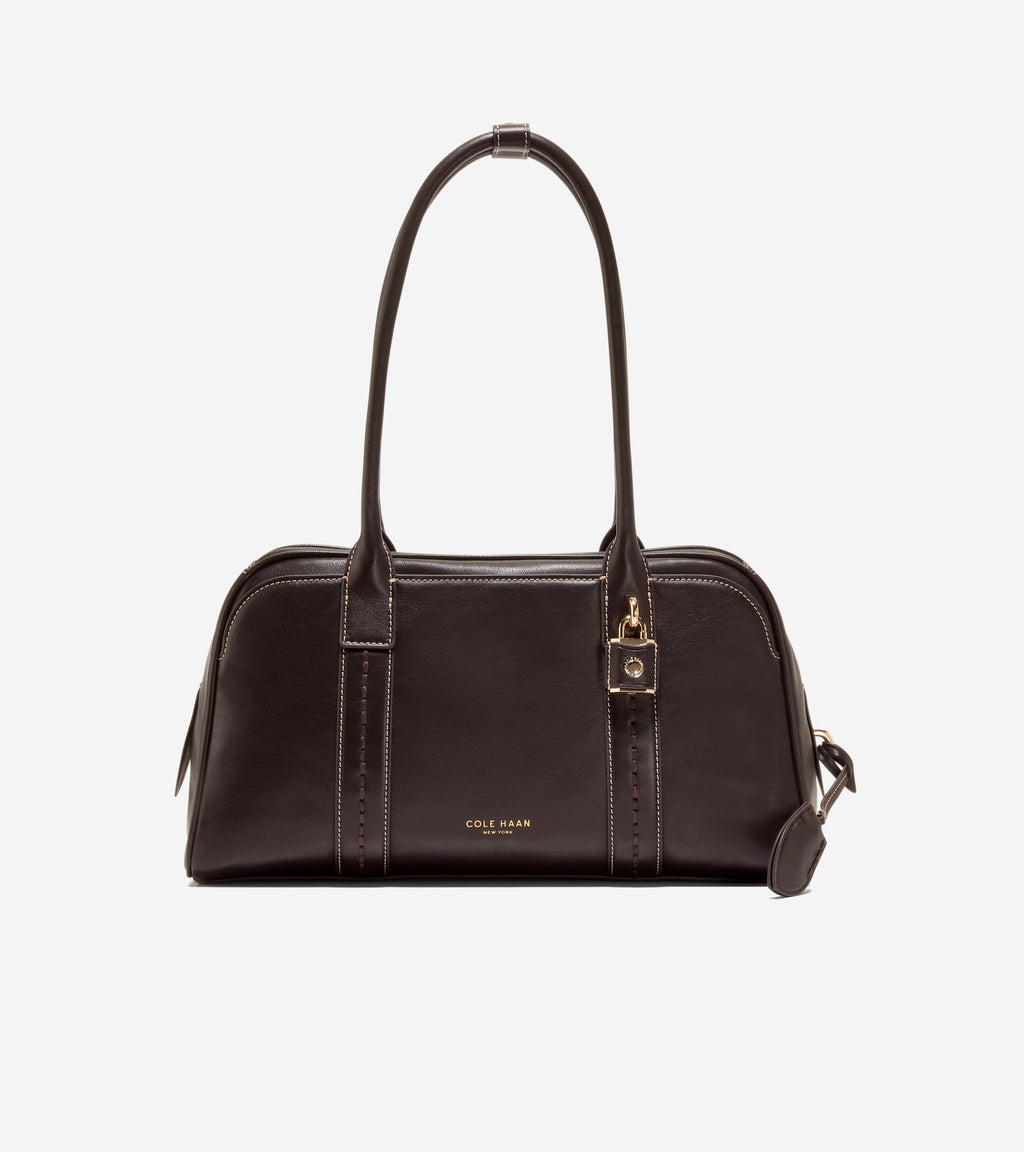 Women's Lockheart Medium Satchel-Dark Chocolate